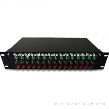 CCTV Video Multiplexer with 2U 16 Slots Chassis and Dual-power Supply for Video ModulesNew